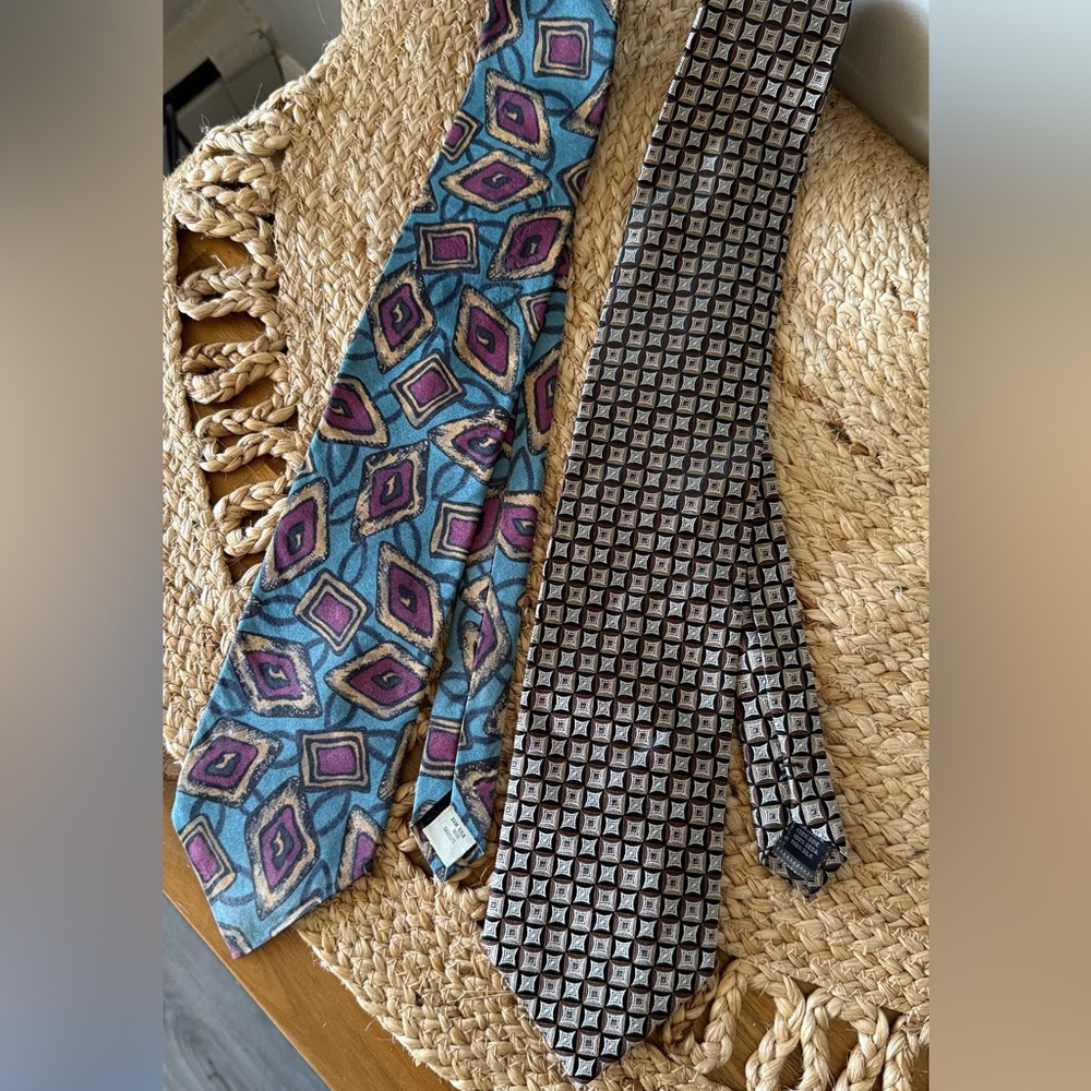 Geometric Patterned Men's Ties Set
